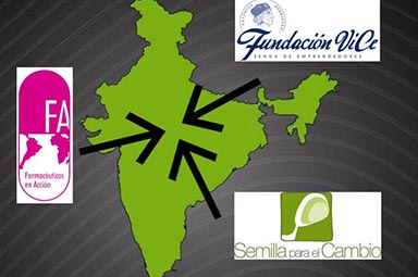 Farmaceuticos en Accion India Varanasi mapa